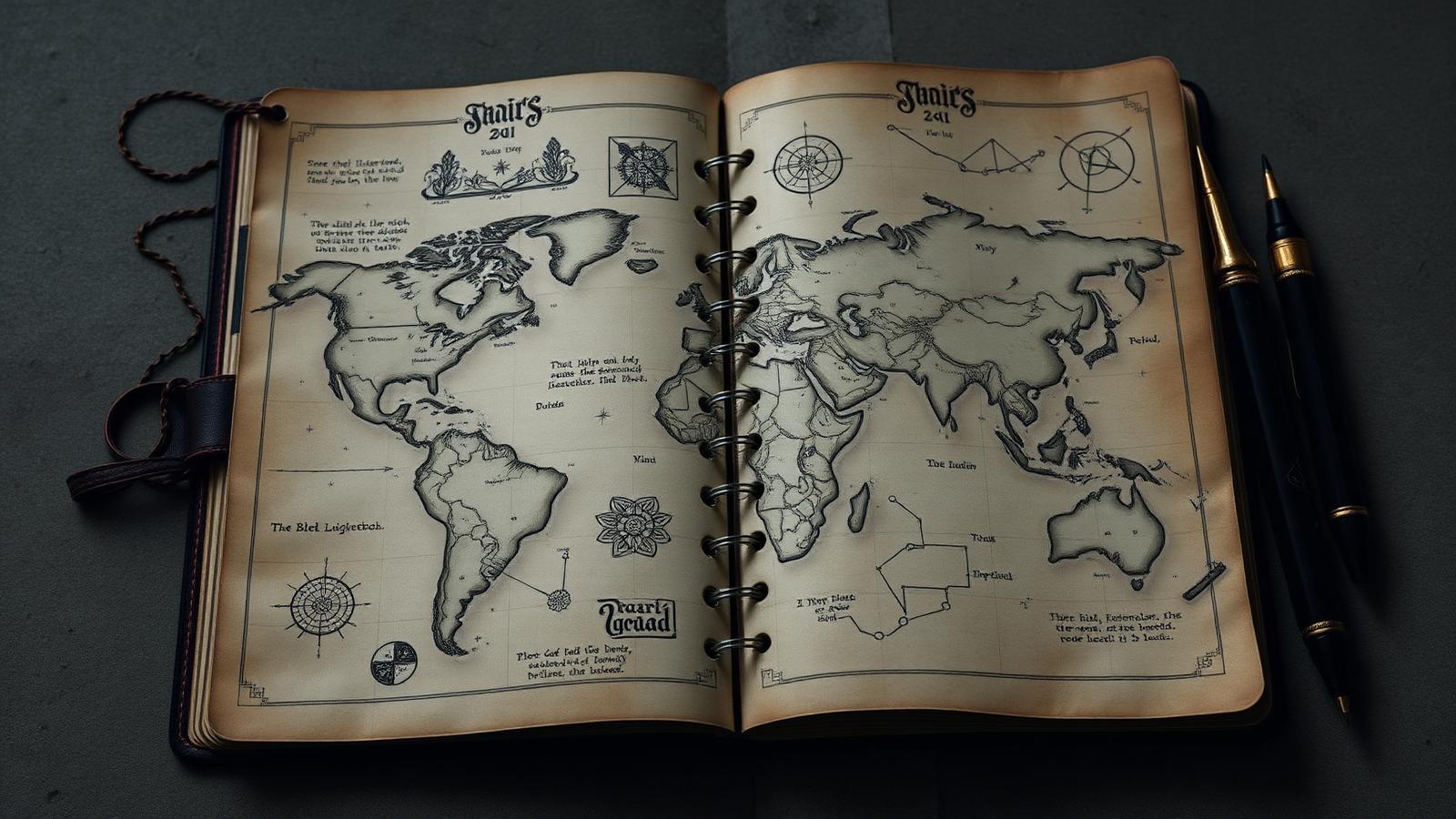 Aevum worldbuilding notebook