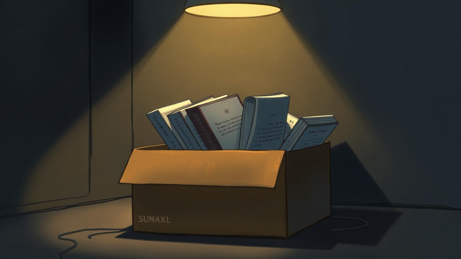 Box of freshly printed copies